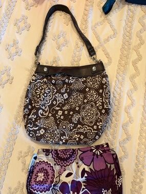 Thirty-One Skirt purse in brown with 2 skirts